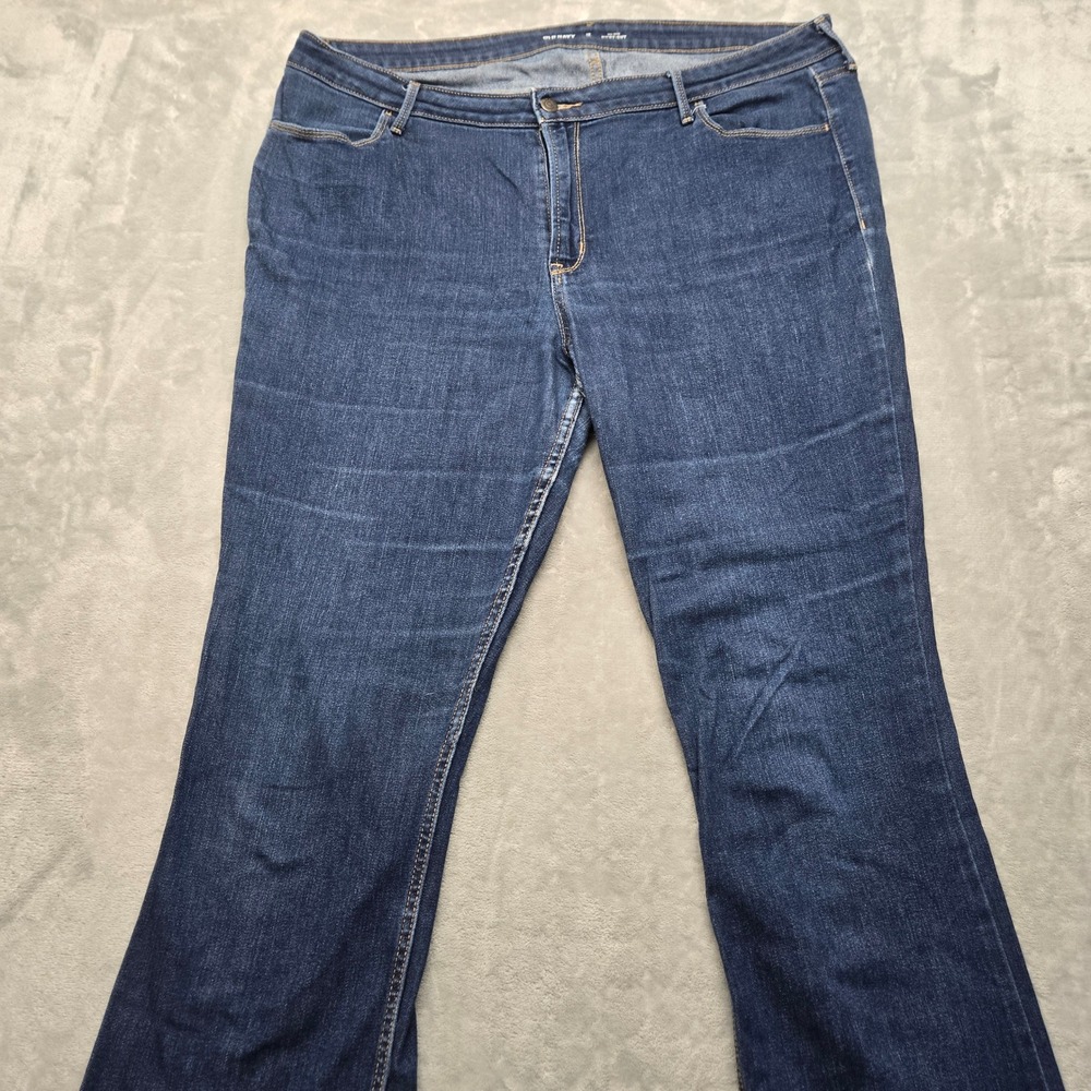 Old Navy Mid-Rise Boot-Cut Jeans Womens 18 Tall Dark Wash‎ Denim Blue Pants